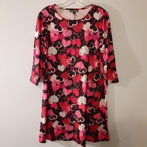 NWT Dress Works Valentine's Heart Pattern Dress Size Small